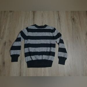 Cat & jack Striped Sweater Boys Small 6/7 Black Gray